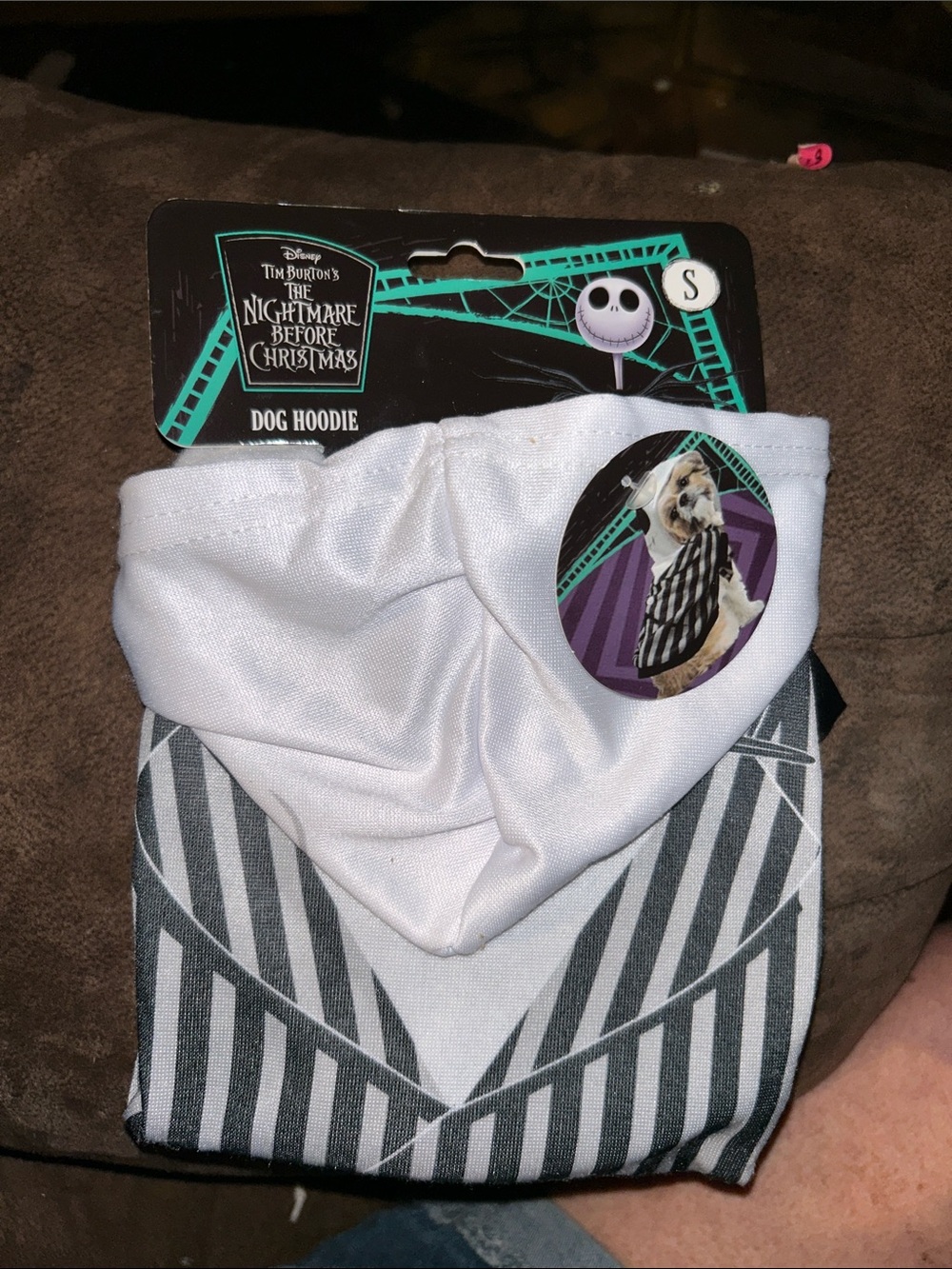 The Nightmare Before Christmas Jack Skellington Dog Hoodie - White & Black